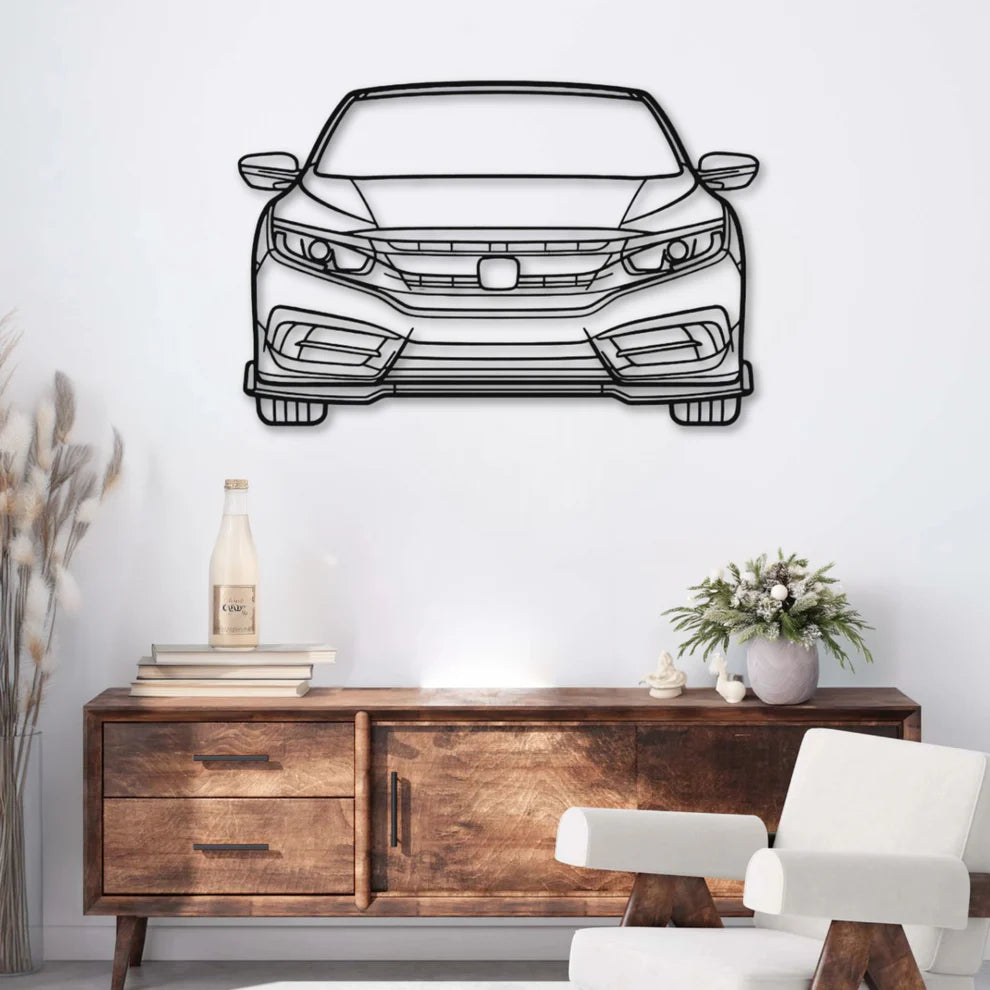 ديكور جداري معدني بزينة سيارة هوندا سيفيك موديل 2016