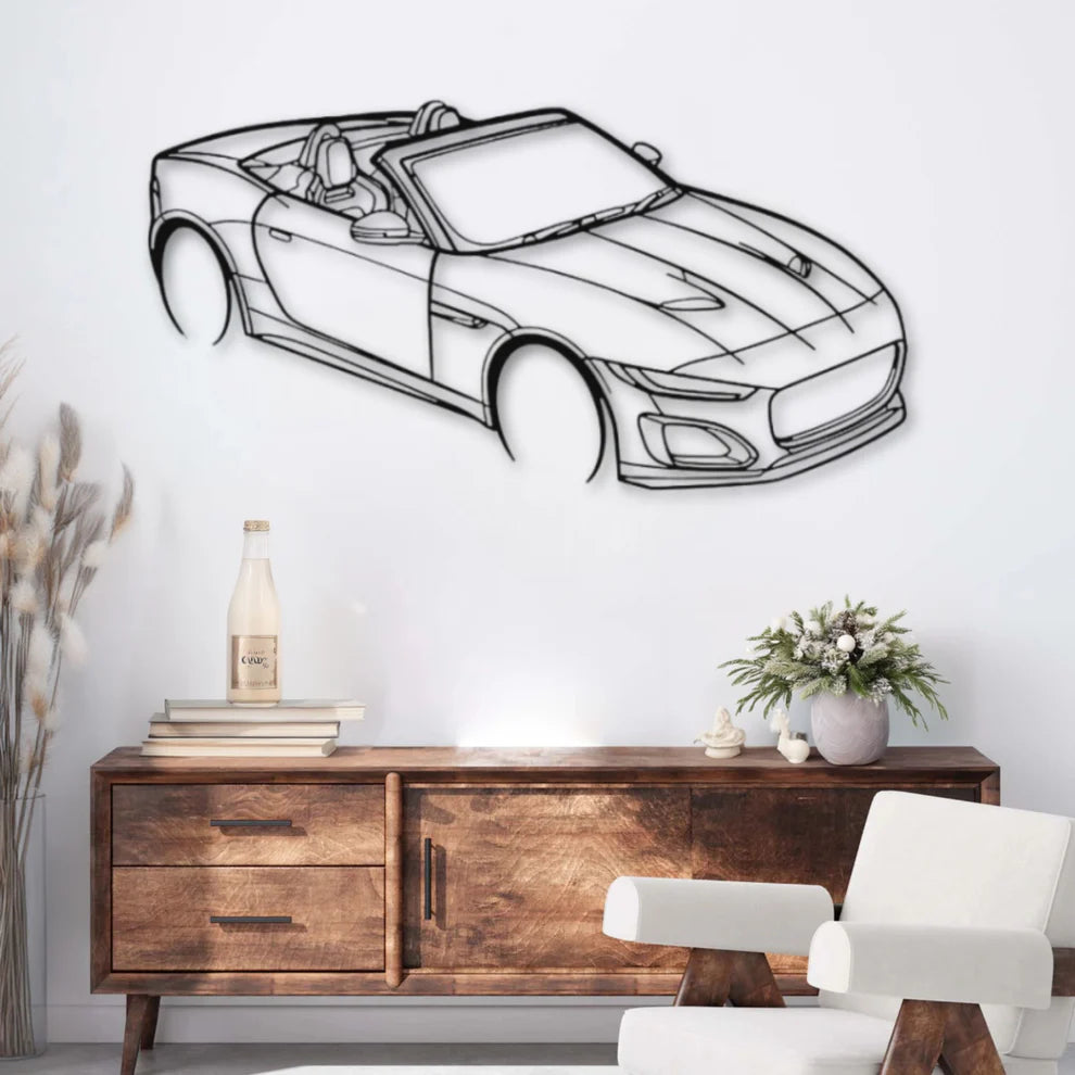 ديكور جداري معدني بزينة سيارة – جاكوار F-Type(من الأعلى)