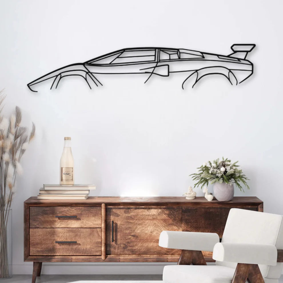 ديكور جداري معدني بزينة سيارة لامبورغيني كاونتاش