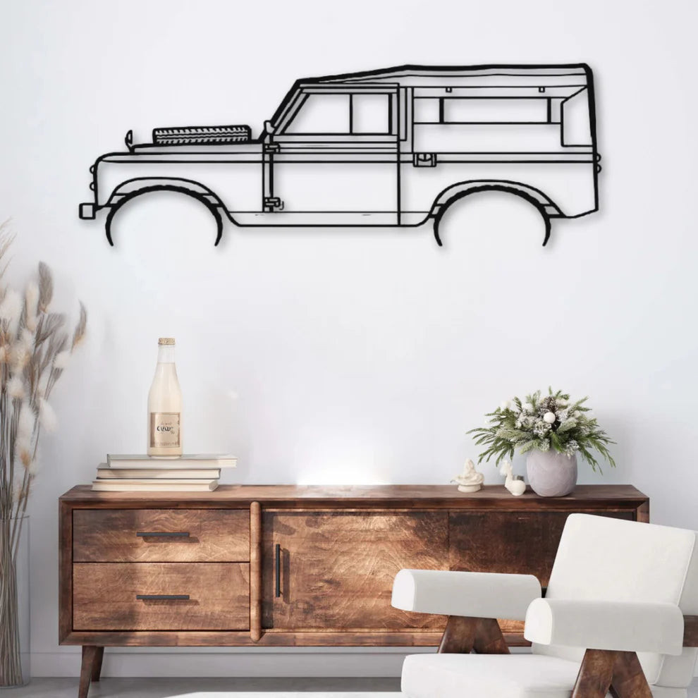 IIديكور جداري معدني بزينة سيارة – لاند روفر سيريز (1961)