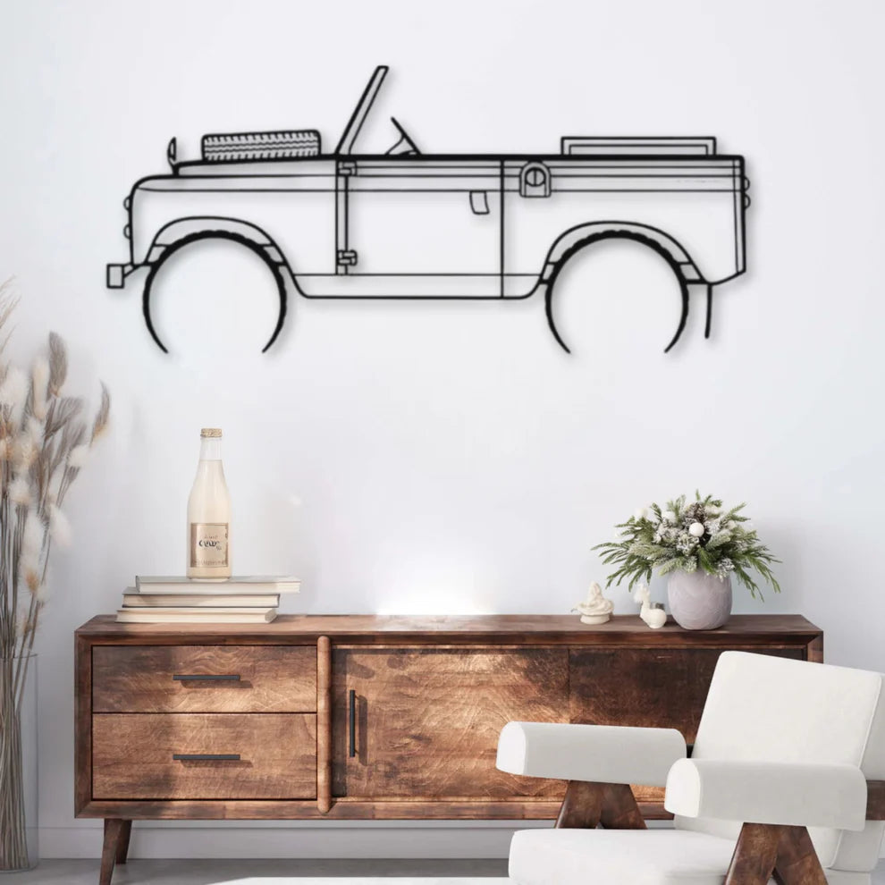 IIAديكور جداري معدني بزينة سيارة لاند روفر سيريس  (1962)