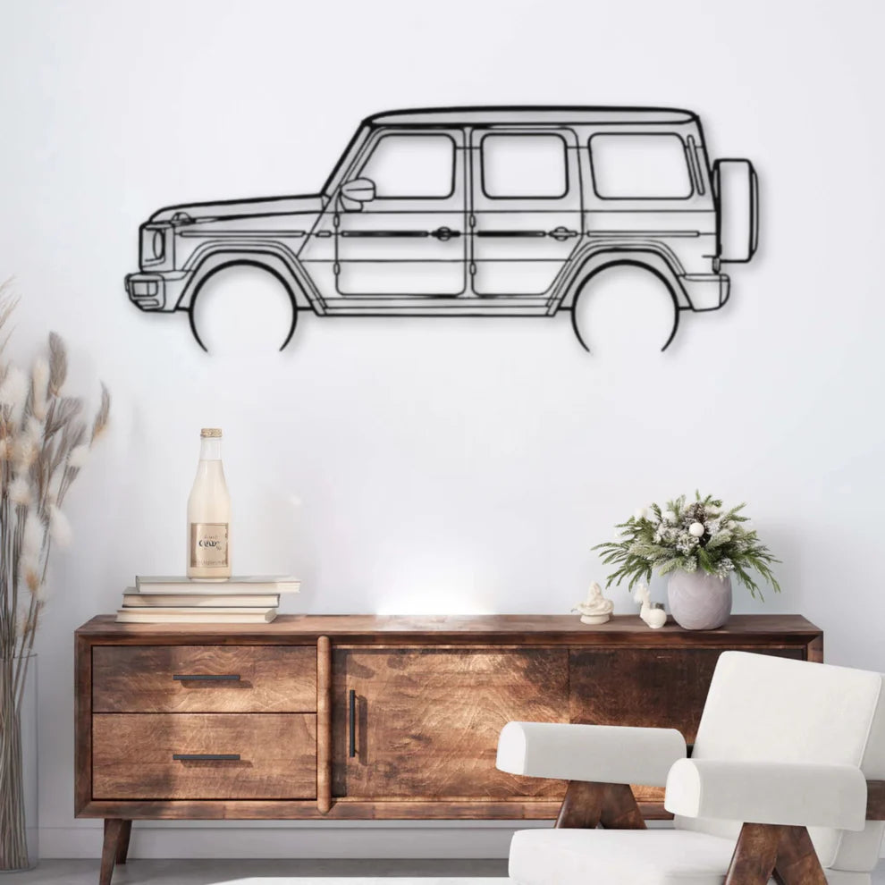 ديكور جداري معدني بزينة سيارة مرسيدس بنز G-Class موديل 2020