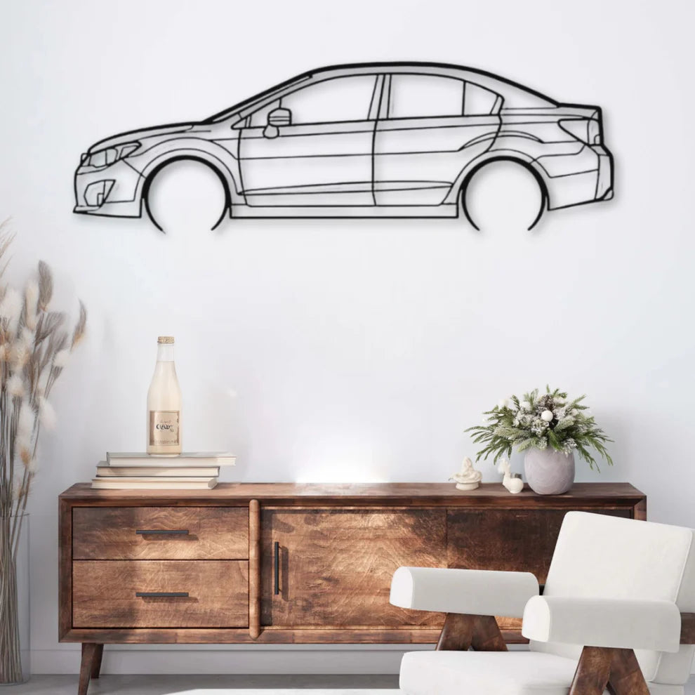 ديكور جداري معدني بزينة سيارة سوبارو إمبريزا سيدان موديل 2015