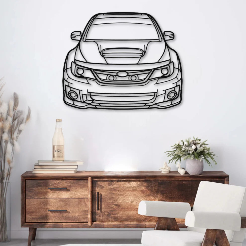 ديكور جداري معدني بزينة سيارة سوبارو WRX صطى (2012)