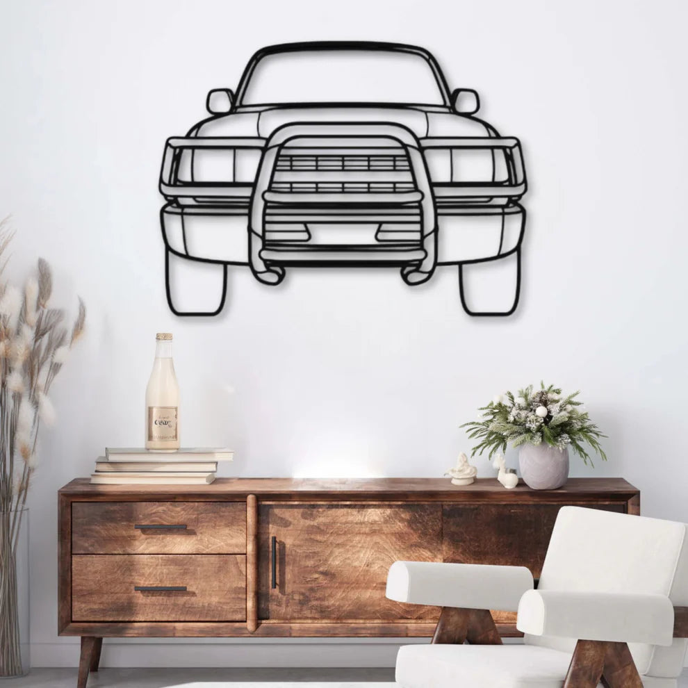 ديكور جداري معدني بزينة سيارة تويوتا لاند كروزر HDJ80