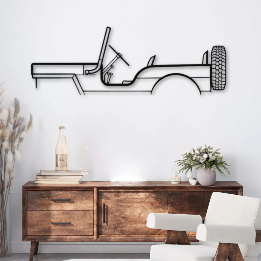 M38A1 ديكور جداري معدني بزينة سيارة – ويليس (1957)