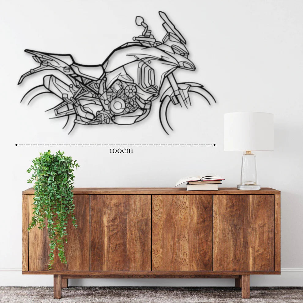 V4 S ديكور جداري معدني بزينة دراجة نارية – دوكاتي مولتيستراندا