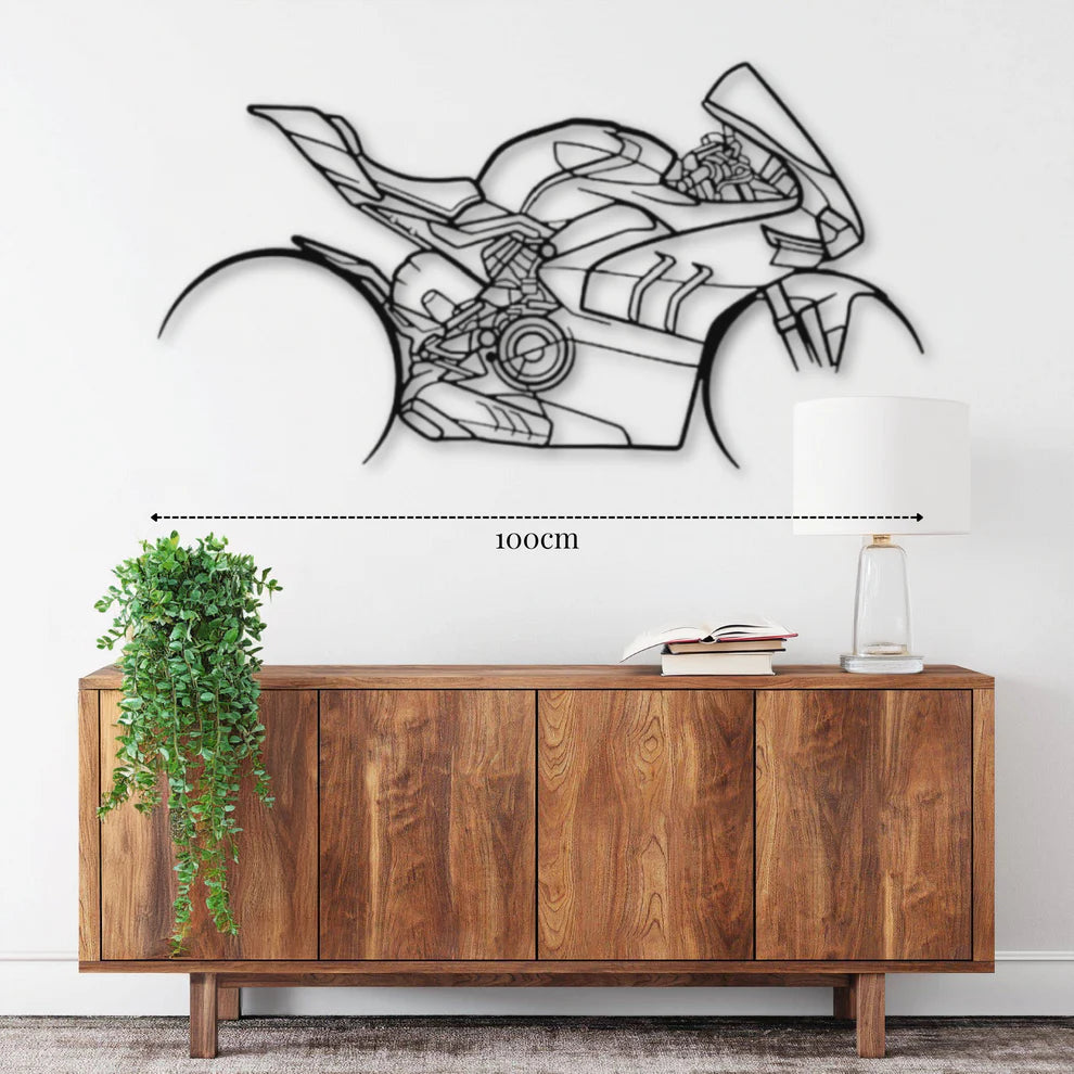 V4 SP ديكور جداري معدني بزينة دراجة نارية – دوكاتي بانيجالي