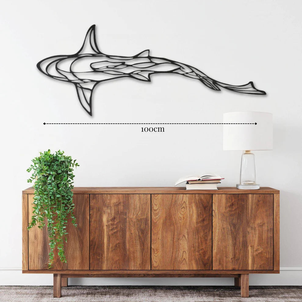 ديكور جداري معدني - بزينة على شكل قرش