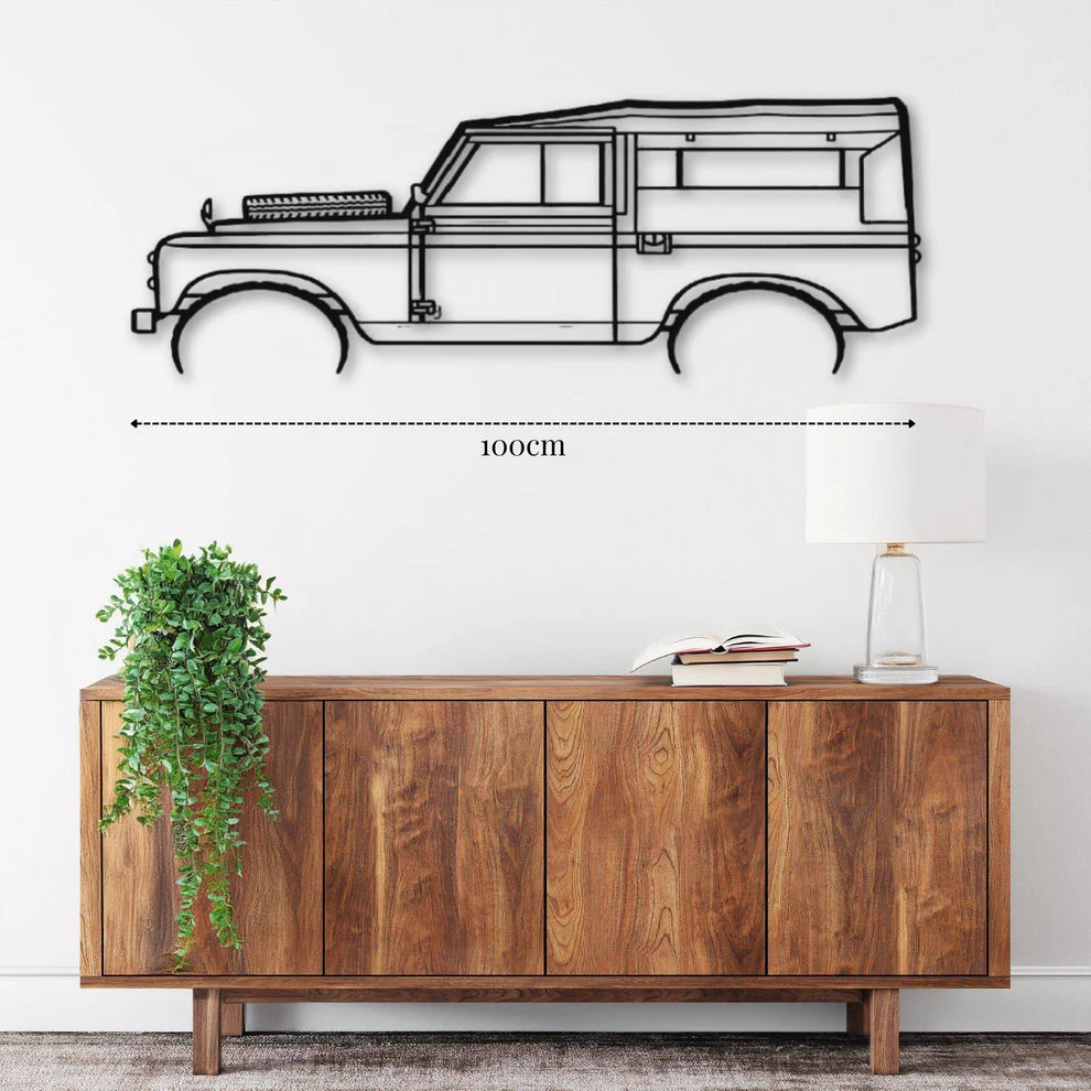 IIديكور جداري معدني بزينة سيارة – لاند روفر سيريز (1961)