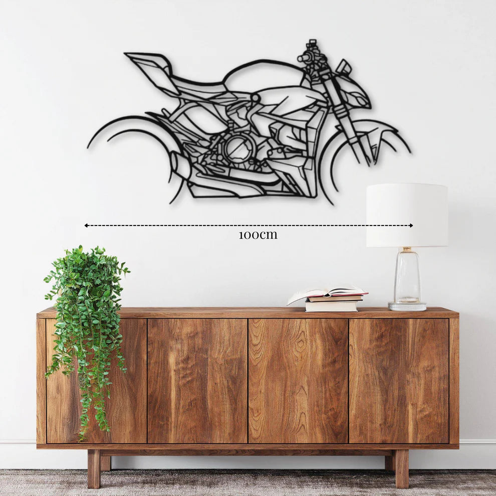 ديكور جداري معدني بزينة دراجة نارية دوكاتي ستريت فايتر V2 موديل 2023