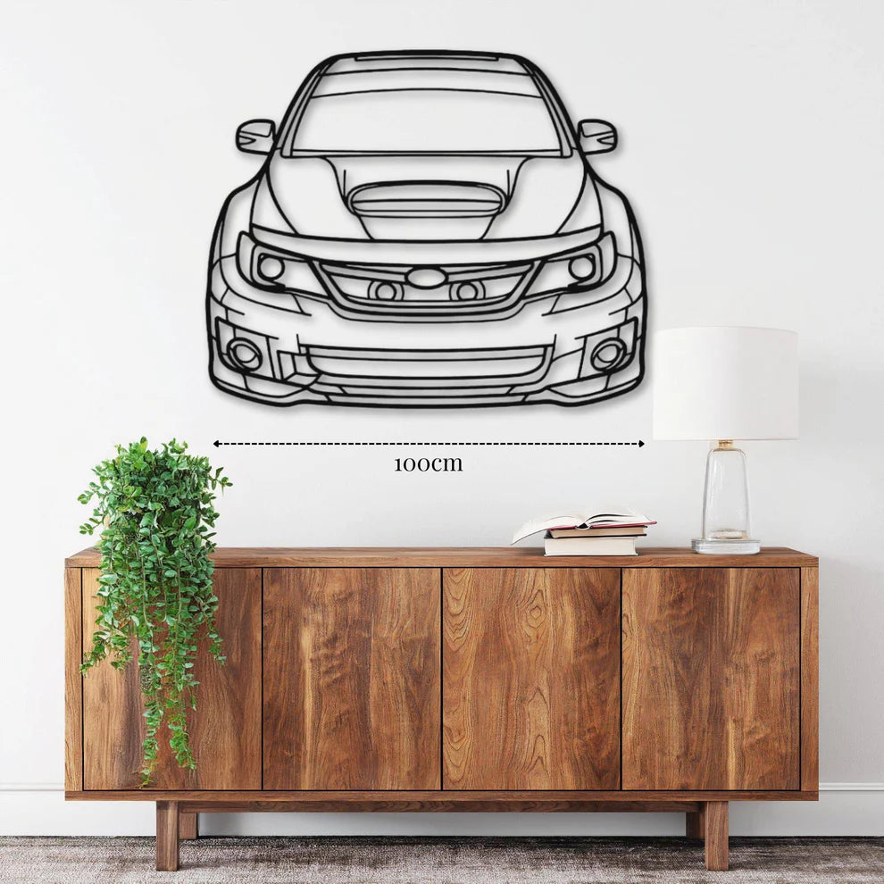 ديكور جداري معدني بزينة سيارة سوبارو WRX صطى (2012)
