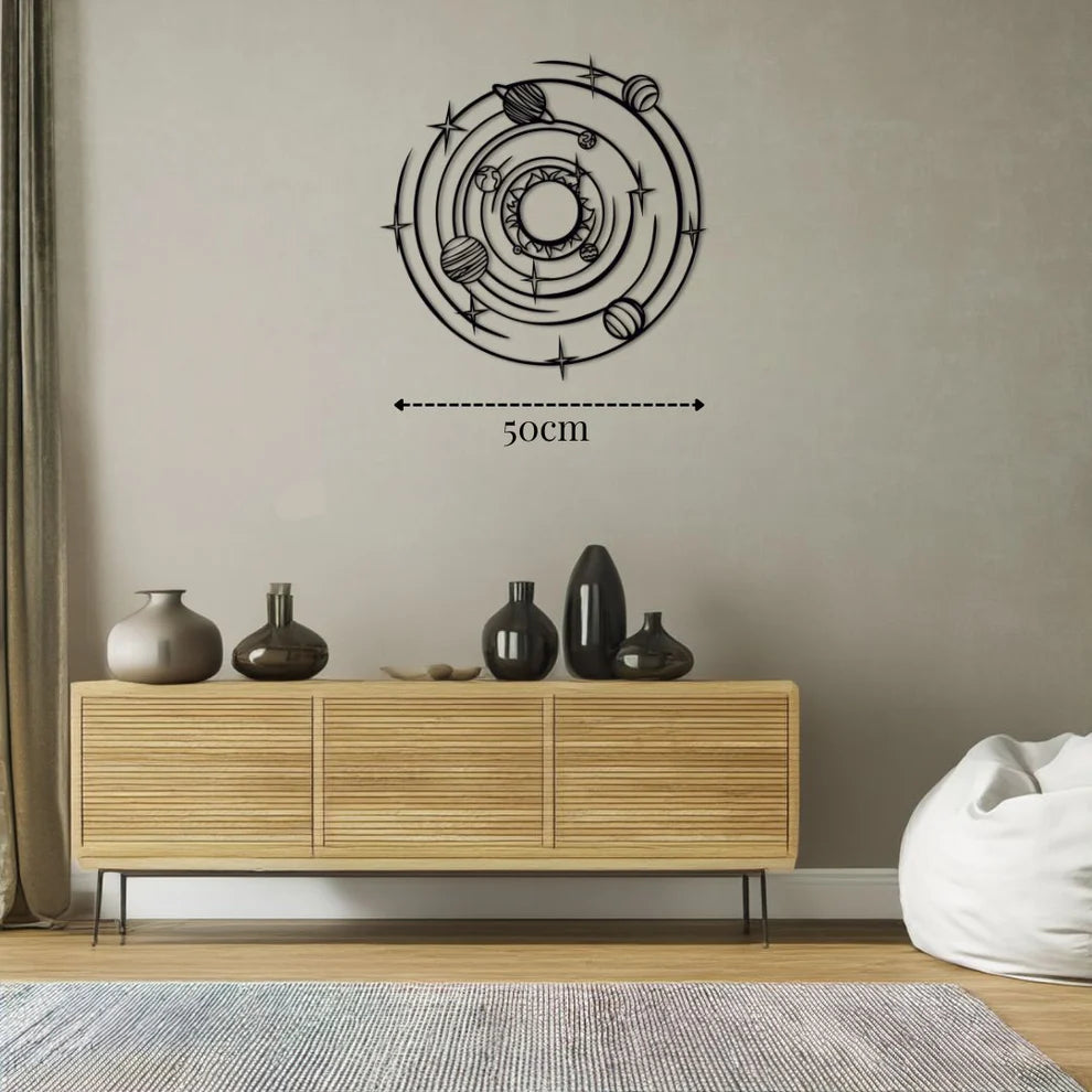 ديكور جداري معدني  بزينة تصميم الكون