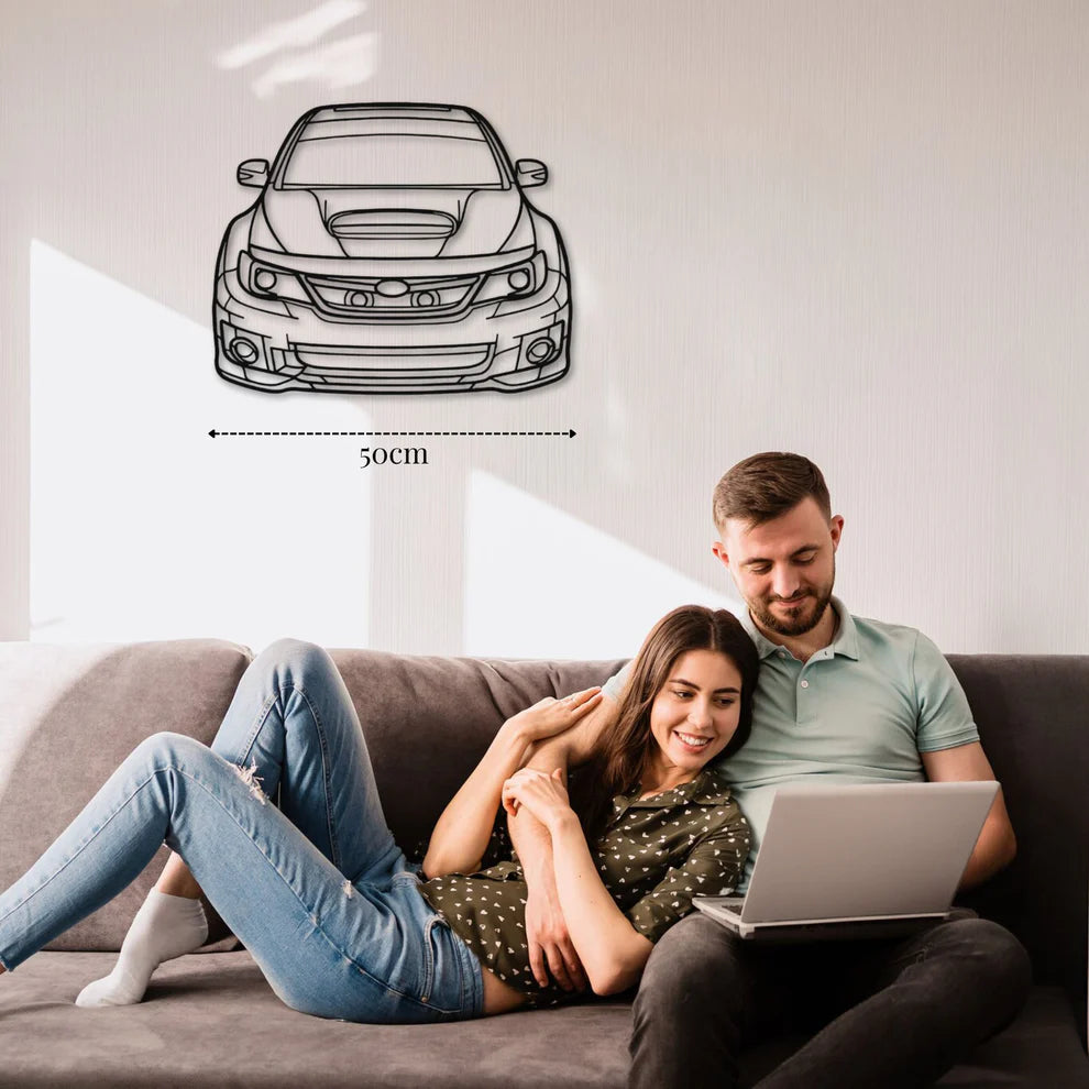 ديكور جداري معدني بزينة سيارة سوبارو WRX صطى (2012)