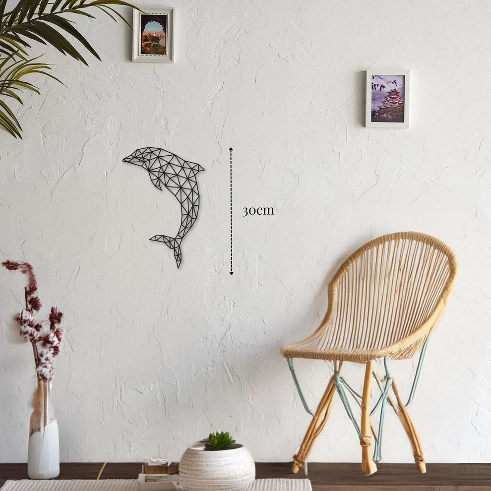 ديكور جداري معدني - بزينة على شكل دولفين