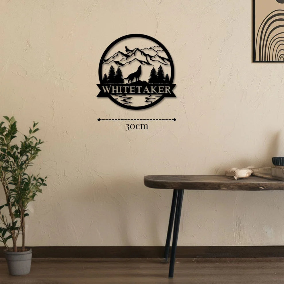 ديكور جداري معدني بزينة الجبال و الوديان الجميلة