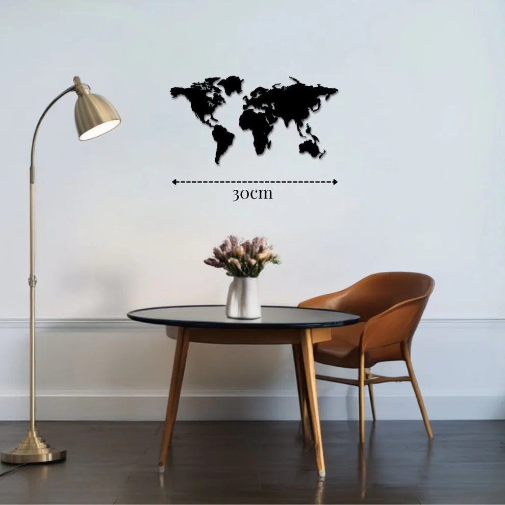 ديكور جداري معدني  بزينة خريطة العالم الجميلة و رائعة