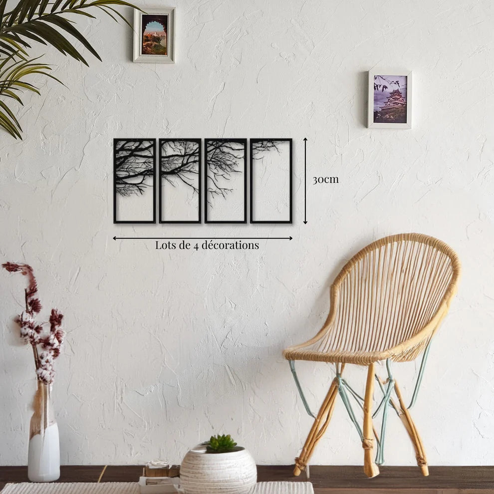 ديكور جداري معدني  بزينة جدران الشجرة الجميلة