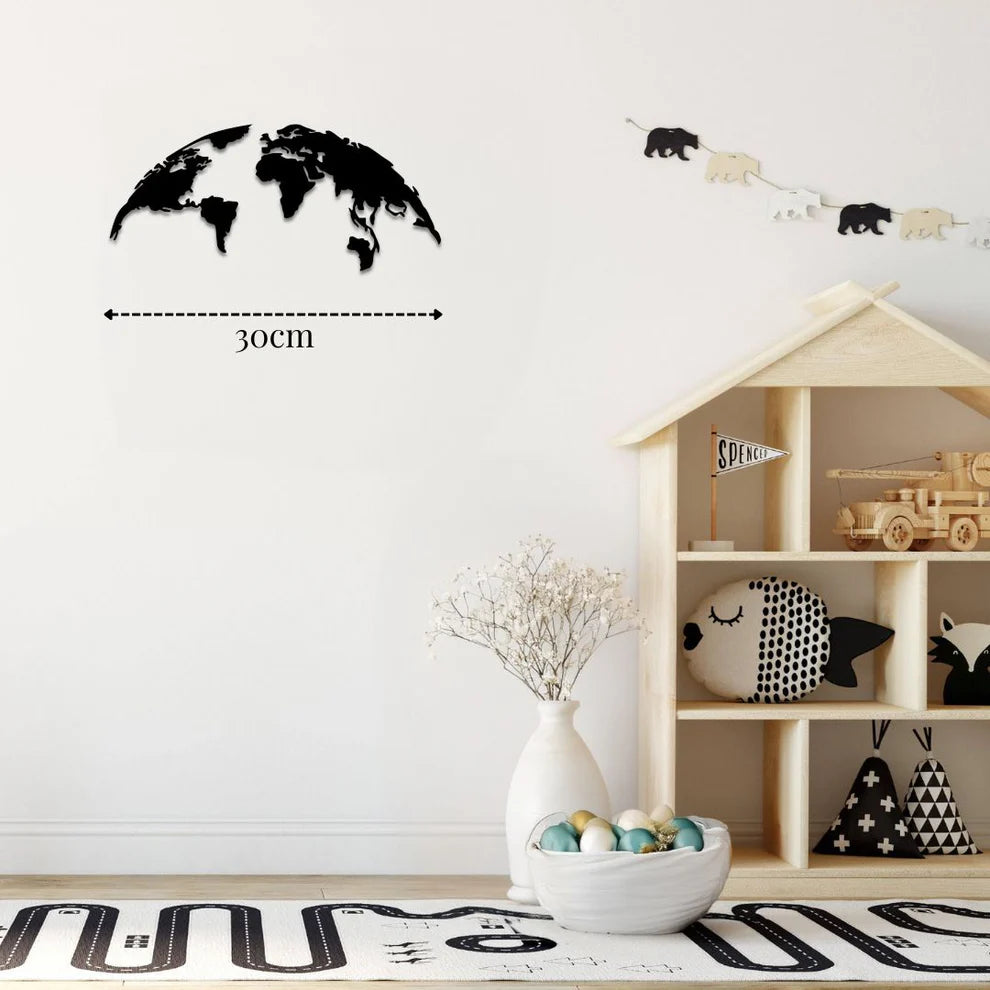 ديكور جداري معدني - بزينة خريطة العالم الرائعة