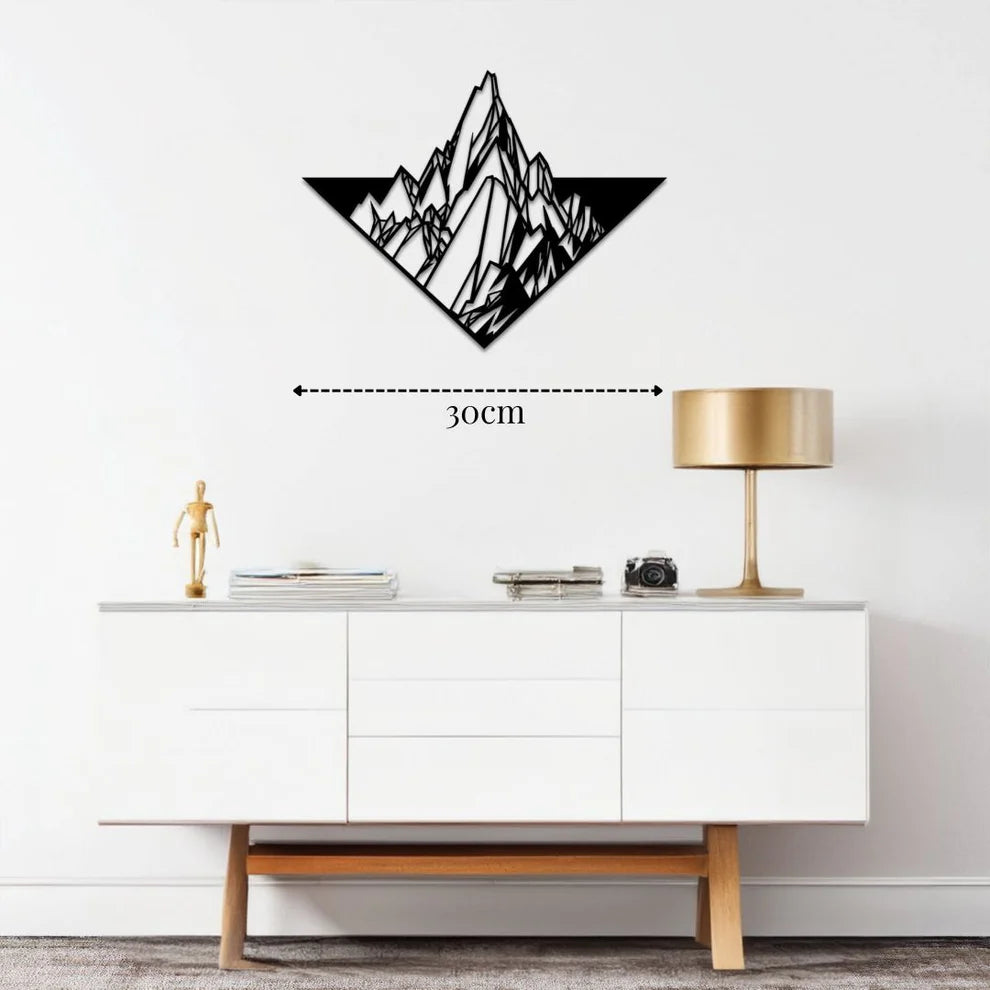 ديكور جداري معدني بزينة الجبال على شكل الأهرامات
