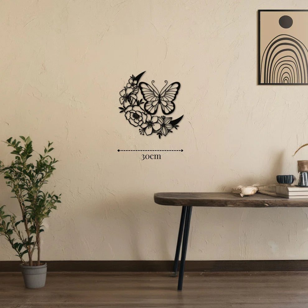 ديكور جداري معدني - بزينة الفراشة الجميلة